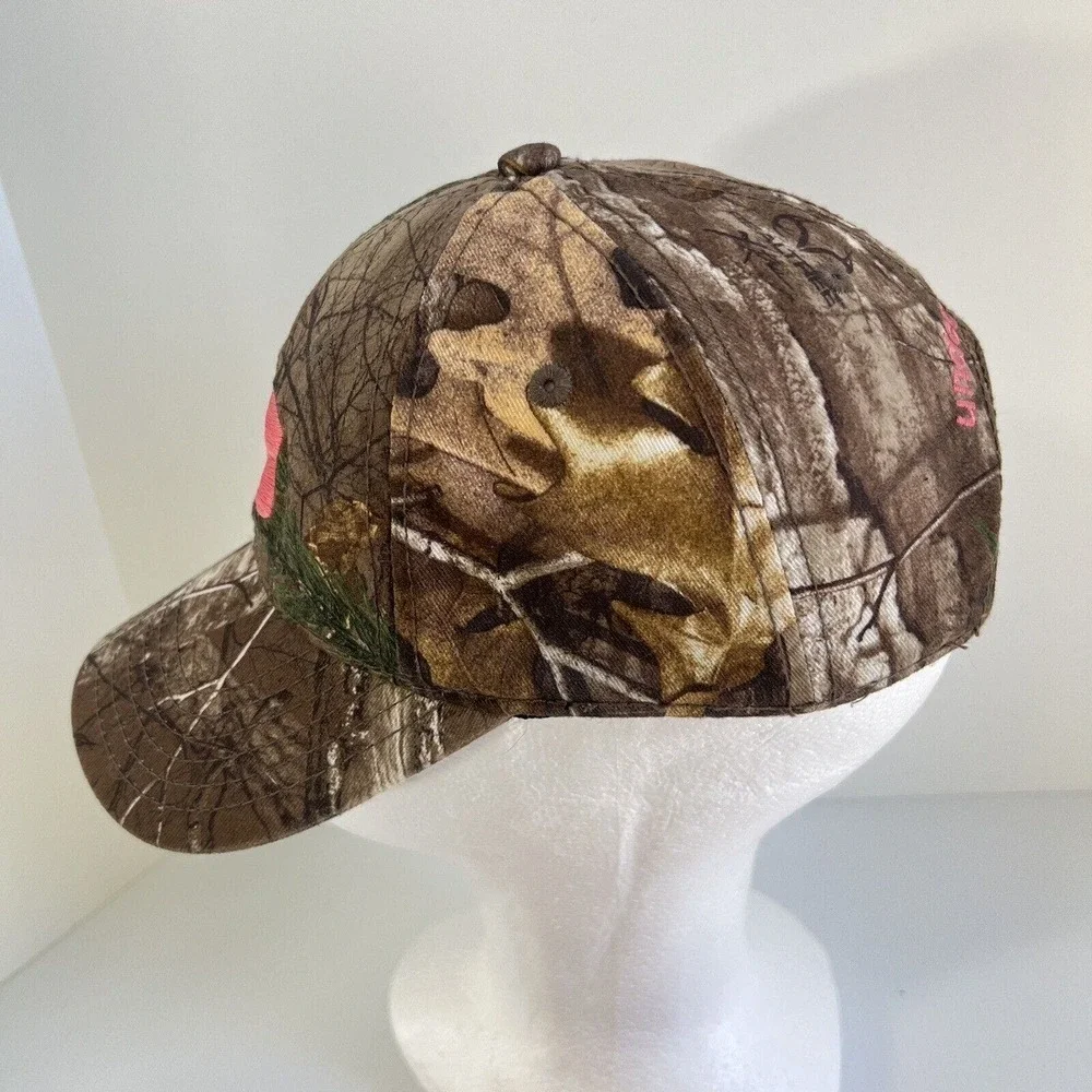 Under Armour Snapback Hat Women Green Camo Embroidered Logo Adjustable